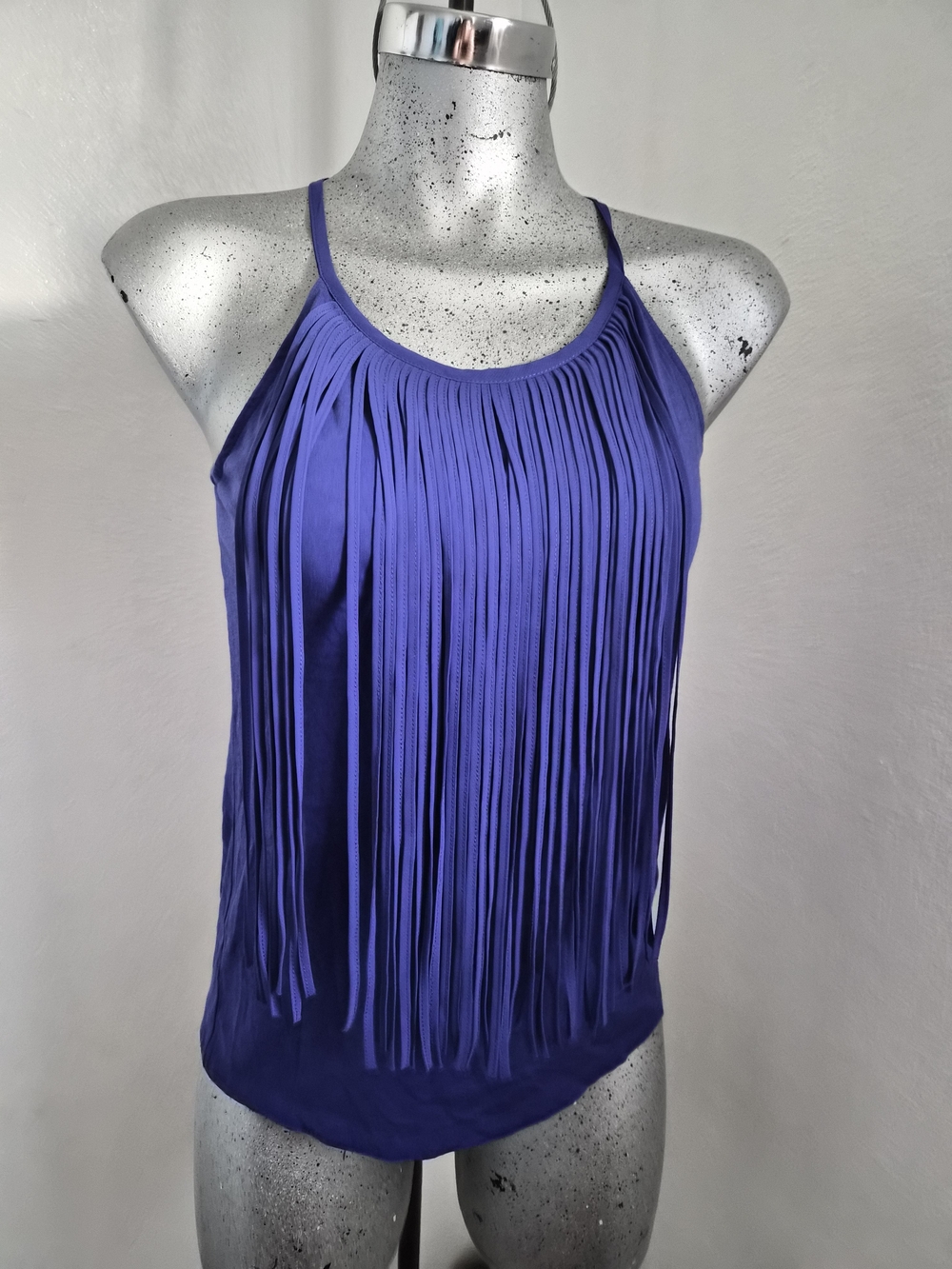 Fringe Halter Tank Top - Women